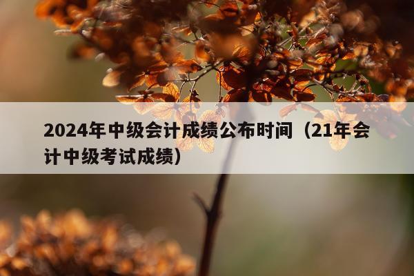 2024年中级会计成绩公布时间（21年会计中级考试成绩）
