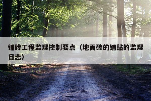 铺砖工程监理控制要点(地面砖的铺贴的监理日志)