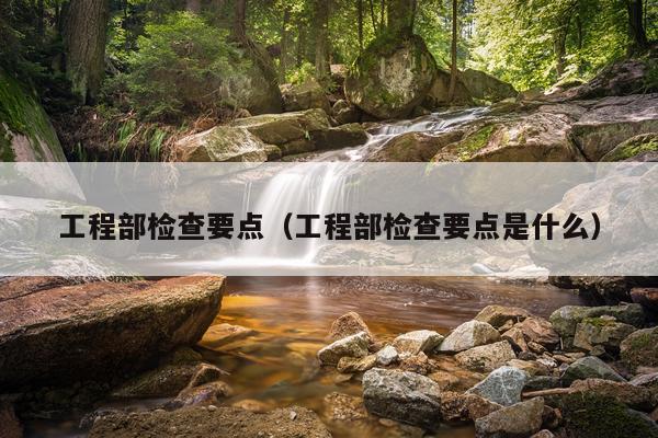 工程部检查要点（工程部检查要点是什么）