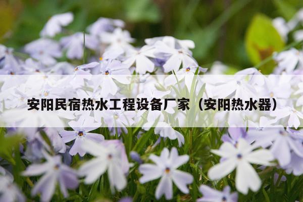安阳民宿热水工程设备厂家（安阳热水器）