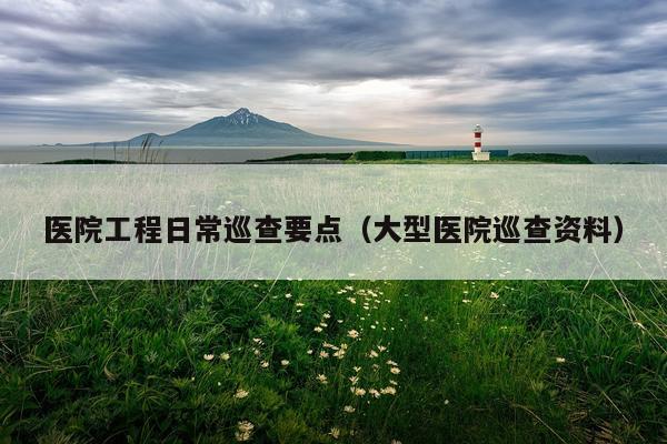 医院工程日常巡查要点（大型医院巡查资料）