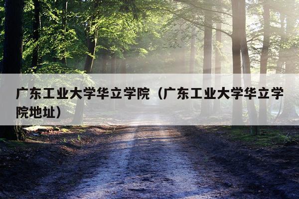 广东工业大学华立学院（广东工业大学华立学院地址）