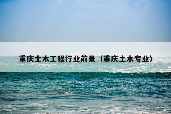 重庆土木工程行业前景（重庆土木专业）