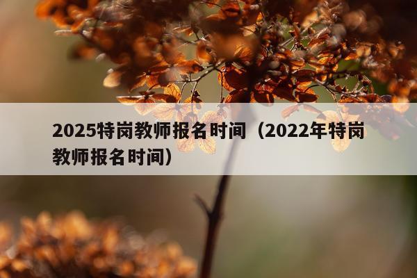 2025特岗教师报名时间（2022年特岗教师报名时间）