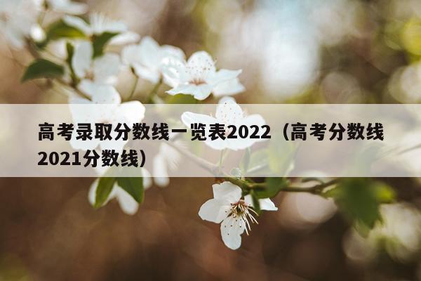 高考录取分数线一览表2022(高考分数线2021分数线)